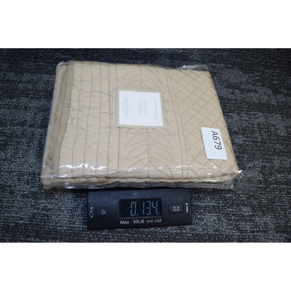 NOS Restoration Hardware Harvest Bedding European Pillow Sham 26x26 Tan NEW